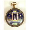Image 1 : AN ENAMELED AND METAL POCKET WATCH