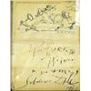 Image 2 : A FRAMED SALVADOR DALI PEN AND INK DRAWING AS PART OF A PERSONAL HAND WRITTEN NOTE