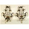Image 1 : A PAIR OF GILT METAL WALL SCONCES