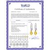 Image 2 : Genuine 4.68 ctw Citrine & Diamond Earrings 14KT White Gold - REF-40M7T