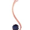 Genuine 0.55 ctw Sapphire Necklace 14KT Rose Gold - REF-28T3A