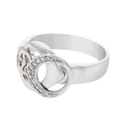 Natural 0.12 CTW Diamond Engagement Ring 18K Gold - REF-59X4T