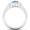 Image 2 : Natural 1.82 CTW Aquamarine & Diamond Ring 14K White Gold - REF-70X9K
