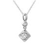 Image 1 : Natural 0.15 CTW Diamond Necklace 14K White Gold - REF-27X2T