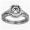 Image 1 : Natural 0.48 CTW Diamond & Wedding Ring Set 14K White Gold - REF-72X2T