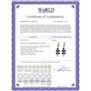 Image 2 : Genuine 6.28 ctw Amethyst & Pearl Earrings 14KT Yellow Gold - REF-49A8K