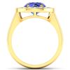 Image 2 : Natural 2.58 CTW Tanzanite & Diamond Ring 14K Yellow Gold - REF-101H7M