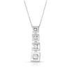 Image 1 : Natural 0.48 CTW Diamond Necklace 14K White Gold - REF-81M9F