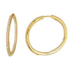 Natural 1.04 CTW Diamond Earrings 14K Yellow Gold - REF-151M2F