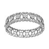 Image 1 : Natural 3.90 CTW Diamond & Princess Diamond Bangle 14K White Gold - REF-593H3W