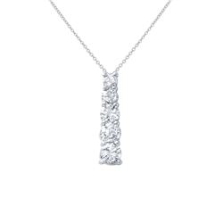 Natural 0.94 CTW Diamond Necklace 14K White Gold - REF-117R2K