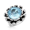 Image 1 : Natural 19.47 CTW Topaz & Diamond Ring 18K White Gold - REF-209M7F