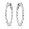 Image 1 : Natural 0.77 CTW Diamond Earrings 14K White Gold - REF-124T2X