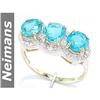 Image 1 : Vintage 4.75 ct Green Amethyst & Sapphire Earrings 14kt