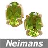 Image 1 : USGL Certified 1.25 ct Peridot Stud Earrings 14kt Gold