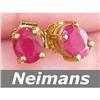 Image 1 : USGL Certified Gems 1.25 ct Ruby Stud Earrings 14k Gold
