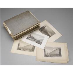 BOOK CONTAINING PARISIAN ARCHITECTURAL PRINTS