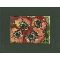 JOSEPHINE MAHAFFEY WATERCOLOR ON PAPER FLORAL
