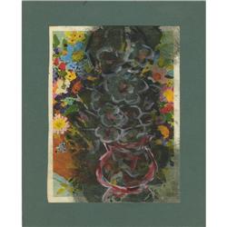 JOSEPHINE MAHAFFEY ACRYLIC ON PRINTED PAPER