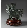 Image 2 : CHINESE CARVED JADE/HARDSTONE FIGURE