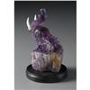 Image 2 : CHINESE CARVED AMETHYST FIGURE OF AN ELEPHANT
