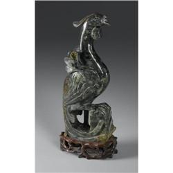 CHINESE CARVED JADE/HARDSTONE FIGURE