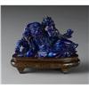 Image 1 : CHINESE CARVED SODALITE/LAPIS LAZULI FIGURE
