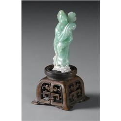 CHINESE CARVED JADE/HARDSTONE FIGURE