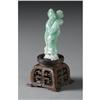 Image 1 : CHINESE CARVED JADE/HARDSTONE FIGURE