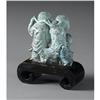 Image 2 : CHINESE CARVED FAUX TURQUOISE FIGURES