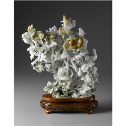 CHINESE CARVED JADE/HARDSTONE GROUP
