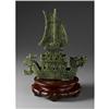 Image 2 : CHINESE CARVED JADE/HARDSTONE DRAGON-BOAT GROUP