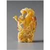 Image 1 : CHINESE CARVED HORN BILL CARP SNUFF BOTTLE