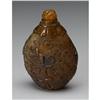 Image 1 : CHINESE CARVED AMBERINE SNUFF BOTTLE