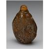 Image 2 : CHINESE CARVED AMBERINE SNUFF BOTTLE
