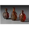 Image 1 : SET OF CHINESE CARVED AMBERINE SNUFF BOTTLES