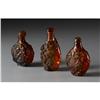 Image 2 : SET OF CHINESE CARVED AMBERINE SNUFF BOTTLES