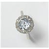 Image 1 : AQUAMARINE DIAMOND 18K WHITE GOLD RING