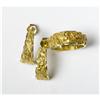 Image 1 : NATURAL GOLD NUGGET 14K GOLD JEWELRY SUITE