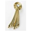 Image 1 : AQUAMARINE 14K GOLD SHOOTING STAR BROOCH