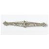 Image 1 : ART DECO DIAMOND 14KT WHITE GOLD BAR BROOCH