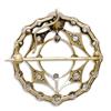 Image 2 : ANTIQUE PEARL DIAMOND PLATINUM GOLD BROOCH
