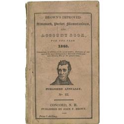 Brown's Almanack, Pocket Memorandum 1840
