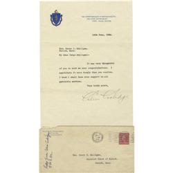 Calvin Coolidge Typed Letter Signed 1920