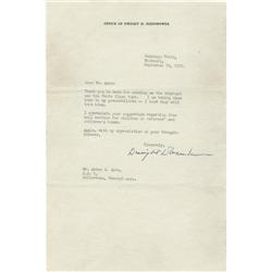Dwight D. Eisenhower Typed Letter Signed 1952
