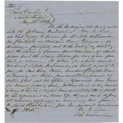 Plantation Overseer Contract, Georgia, 1865