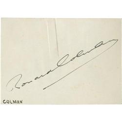 Ronald Coleman Autograph