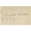 Image 1 : Paulette Goddard Autograph