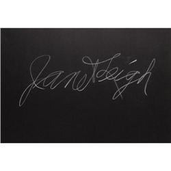 Janet Leigh Signed "What's My Line?" Card. A 26"