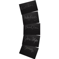 Set of Five "What's My Line?" Guest Cards Signed